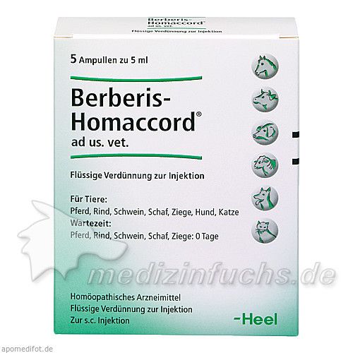 BERBERIS HOMACCORD ad us.vet.Ampullen, 5X5 ML