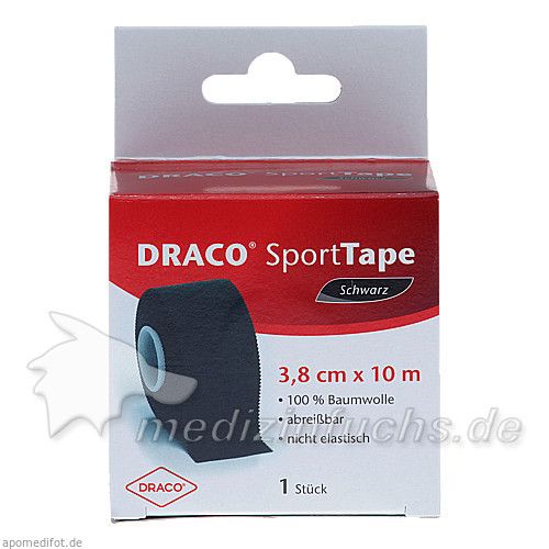 Dracotapeverband 10mx3.8cm schwarz, 1 ST