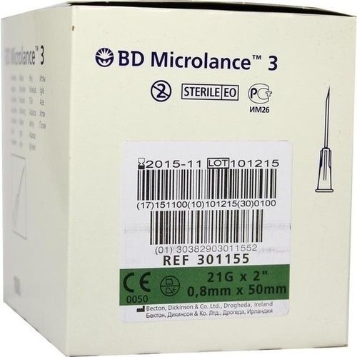 BD MICROLANCE 21G KAN 2, 100 ST