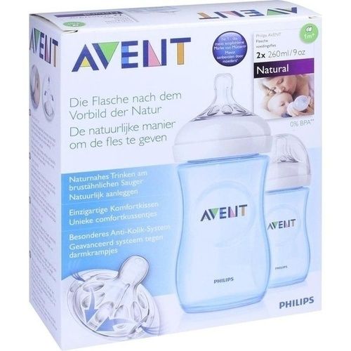 AVENT Naturnah Flasche 260ml Doppelpack blau, 2 ST