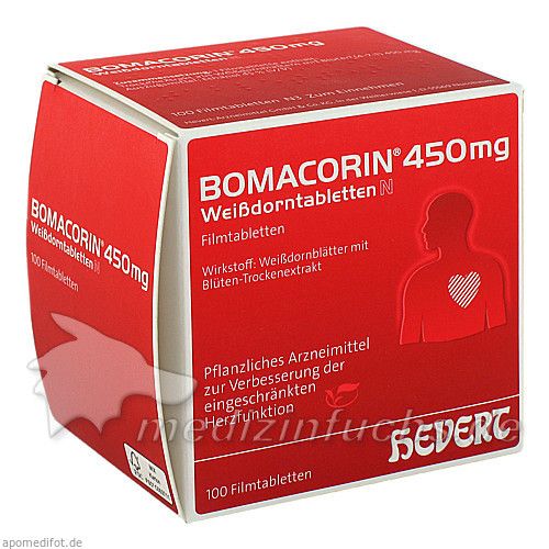 Bomacorin 450mg Weißdorntabletten N, 100 ST