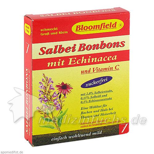 Bloomfield Salbei-Bonbons mit Echinacea zuckerfrei, 40 G