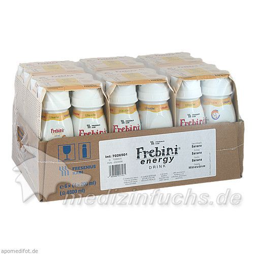 FREBINI Energy Drink Banane Trinkflasche, 6X4X200 ML