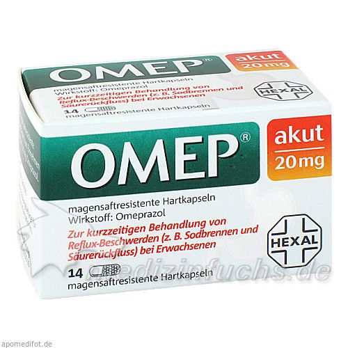 OMEP akut 20 mg magensaftr.Hartkaps., 14 ST