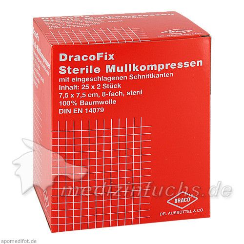 DRACOFIX PEEL KOM steril 7.5X7.5 8fach, 25X2 ST