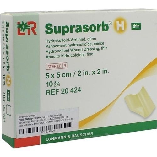 Suprasorb H Hydrokolloid-Verband dünn 5x5cm, 10 ST