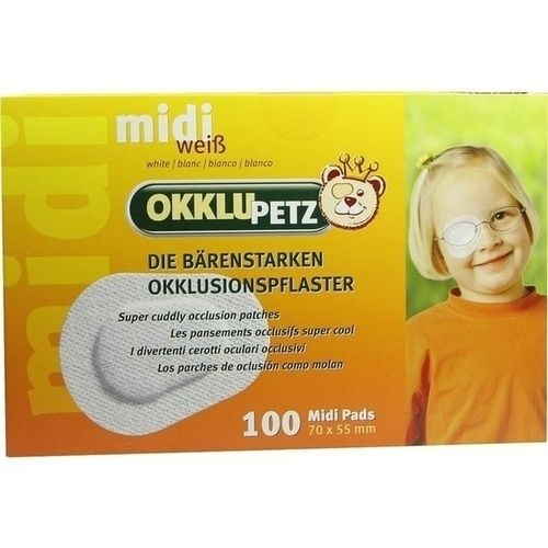 Okklupetz midi weiß, 100 ST