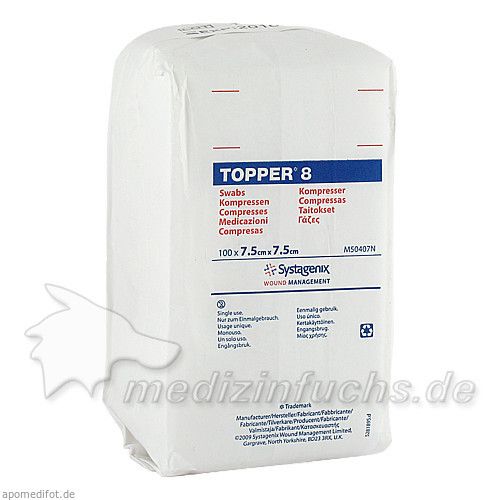 TOPPER 8 UNST 7.5X7.5, 100 ST