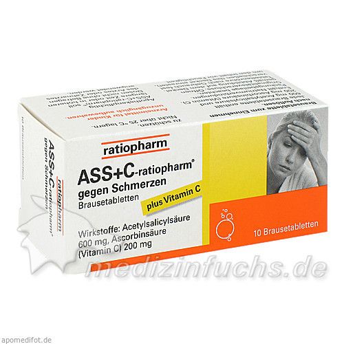 ASS+C-ratiopharm gegen Schmerzen, 10 ST