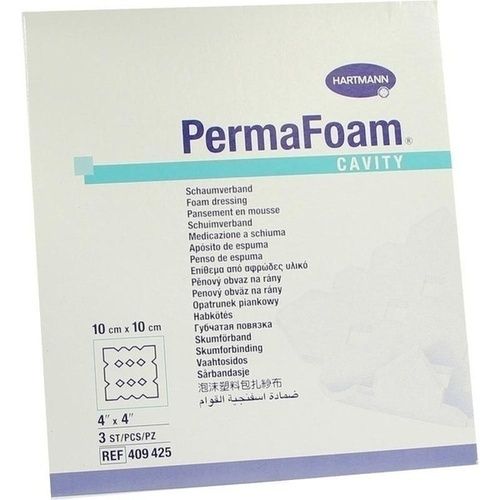 PermaFoam Cavity Schaumverband 10x10cm, 3 ST