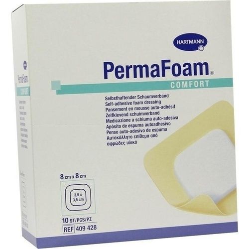 PermaFoam Comfort Schaumverband 8x8cm, 10 ST