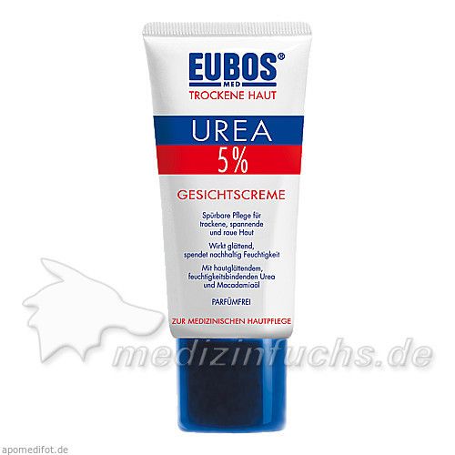 EUBOS Trockene Haut Urea 5% Gesichtscreme, 50 ML