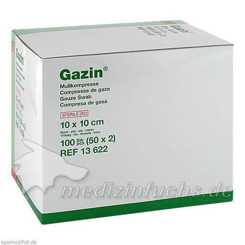 Gazin Kompresse 10x10cm 8fach steril, 50X2 ST