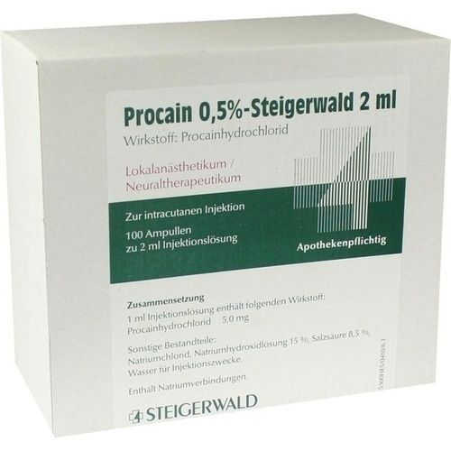 PROCAIN 0.5% STEIGERWALD, 100X2 ML