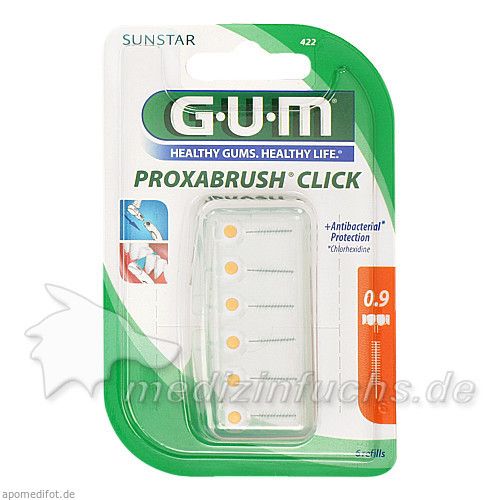 GUM Proxabrush Click Nachf.0.5mm Kerze, 6 ST