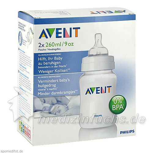 AVENT ANTI-KOLIK FLASCHE PP 2X260ML, 2 ST