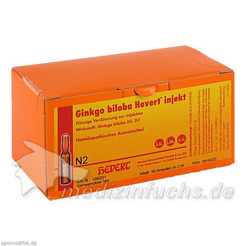 Ginkgo biloba Hevert injekt, 50 ST