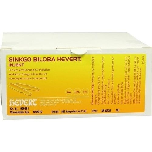 Ginkgo biloba Hevert injekt, 100 ST