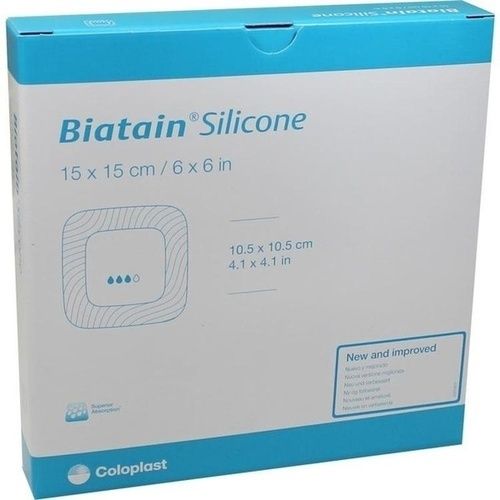 Biatain Silicone Schaumverband 15x15cm, 5 ST