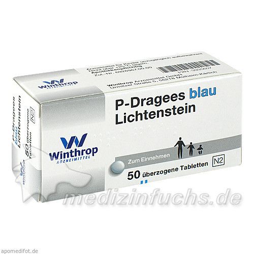 P DRAGEES BLAU, 50 ST