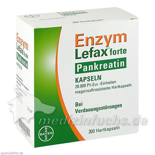 ENZYM-LEFAX FORTE PANKREATIN, 200 ST