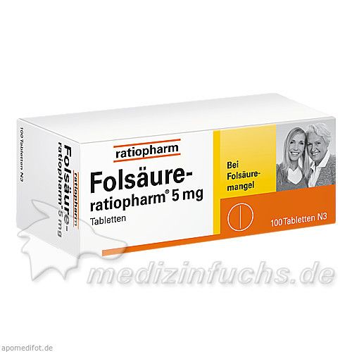 Folsäure-ratiopharm 5 mg, 100 ST