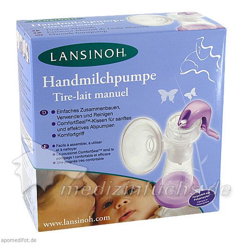 LANSINOH Handmilchpumpe mit 2x150ml Flaschen, 1 P