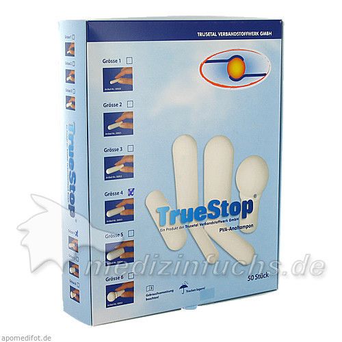 TRUESTOP Größe 4 Analtampons, 50 ST