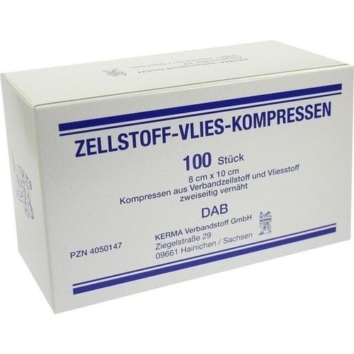 ZELLSTOFF VLIES KOMPRESSEN 8x10 cm unsteril, 100 ST