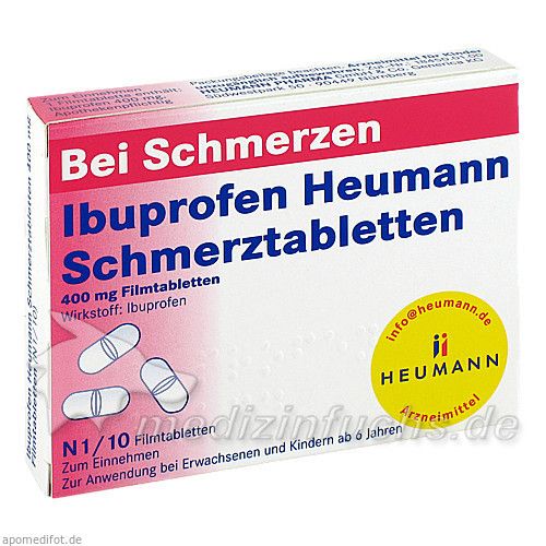 Ibuprofen Heumann Schmerztabletten 400MG FILMTABLE, 10 ST