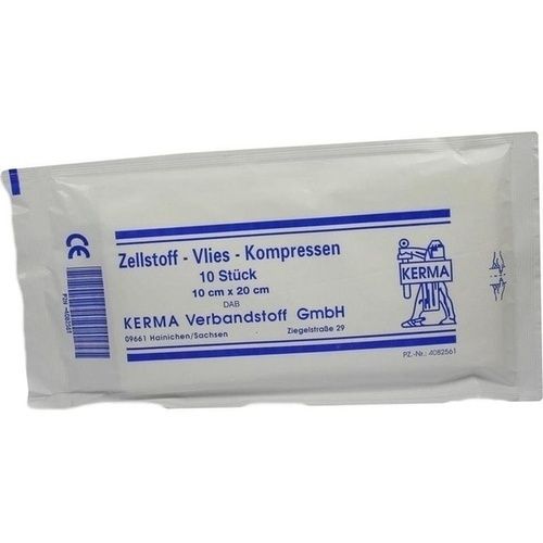 ZELLSTOFF VLIES KOMPRESSEN 10x20 cm unsteril, 10 ST