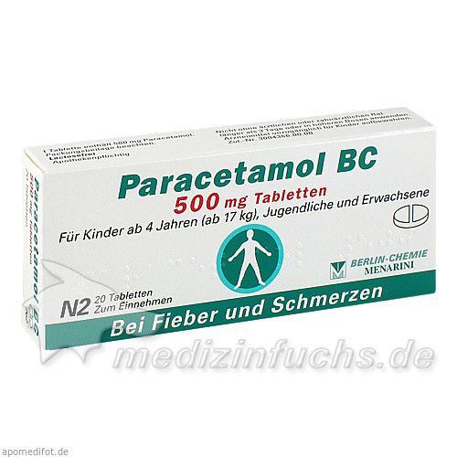 Paracetamol BC 500mg, 20 ST