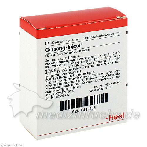 GINSENG INJ, 10 ST