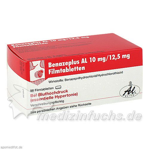 Benazeplus AL 10mg/12.5mg Filmtabletten, 98 ST