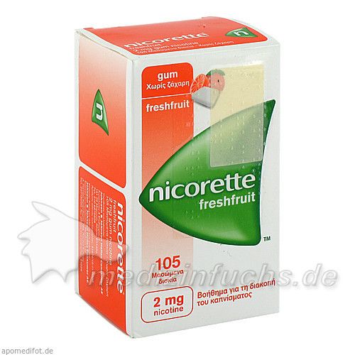 Nicorette 2mg Freshfruit Kaugummi, 105 ST