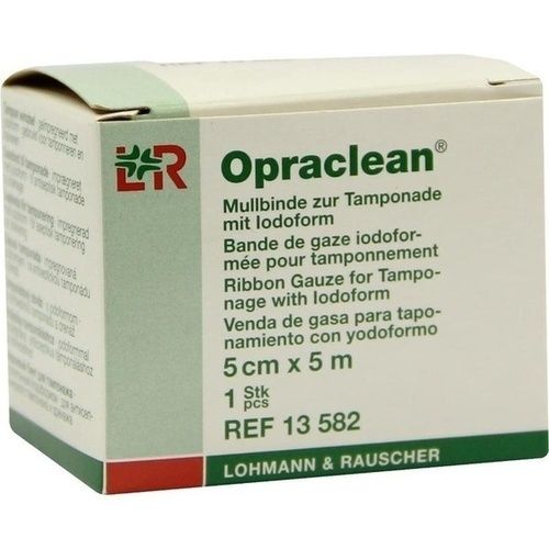 Opraclean Mullbinde z.Tamponade m.Jodoform 5cmx5m, 1 ST