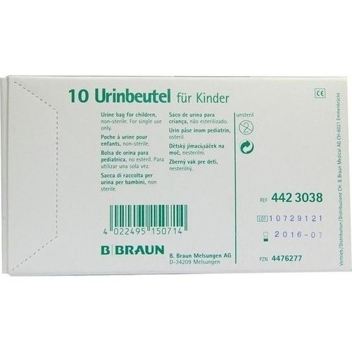 URINBEUTEL F KDR Z ANKLEB, 10 ST