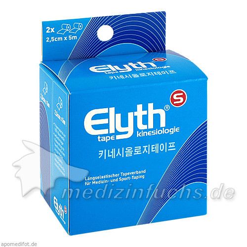 ELYTH Kinesiotape 2,5cmx5m blau Tapeverband, 2 ST