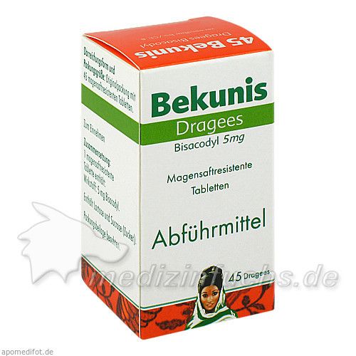 BEKUNIS DRAGEES BISACODYL 5mg, 45 ST