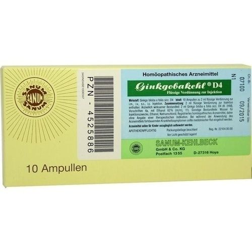 GINKGOBAKEHL D 4, 10X2 ML