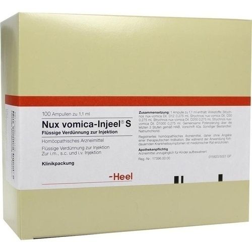 NUX VOMICA INJ S, 100 ST