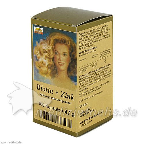 Biotin + Zink Haarkapseln, 100 ST