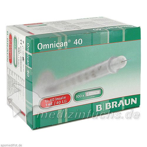 Omnican 40 1.0ml Insulin U-40 0.30x12mm einzelverp, 100X1 ST