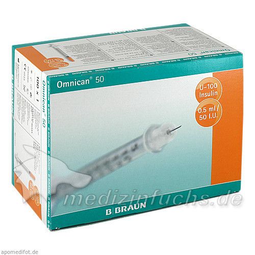 Omnican 50 0.5ml Insulin U-100 0.30x12mm einzelver, 100X1 ST