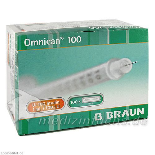 Omnican 100 1ml Insulin U-100 0.30x8mm einzelverp, 100X1 ST