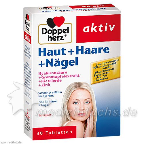 Doppelherz Haut + Haare + Nägel, 30 ST