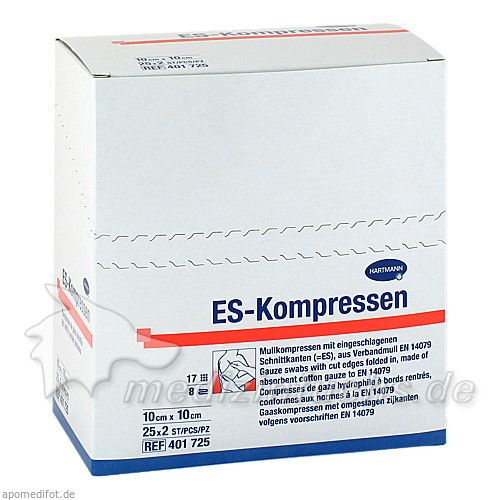 ES-Kompresse steril 10x10cm 8f CPC, 25X2 ST