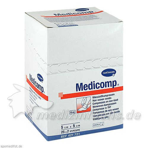 MEDICOMP STERIL 5X5CM, 25X2 ST