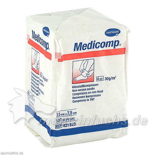 MEDICOMP UNSTERIL7.5X7.5CM, 100 ST