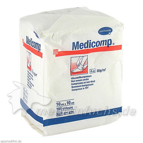 MEDICOMP UNSTERIL 10X10CM, 100 ST